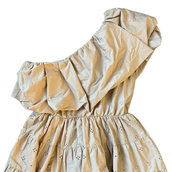 Abercrombie & Fitch Cream One Shoulder Dress - Picture 2 of 7